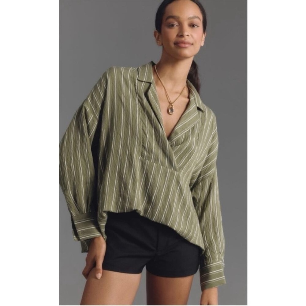 Anthropologie The Dylon Striped Women's Blouse